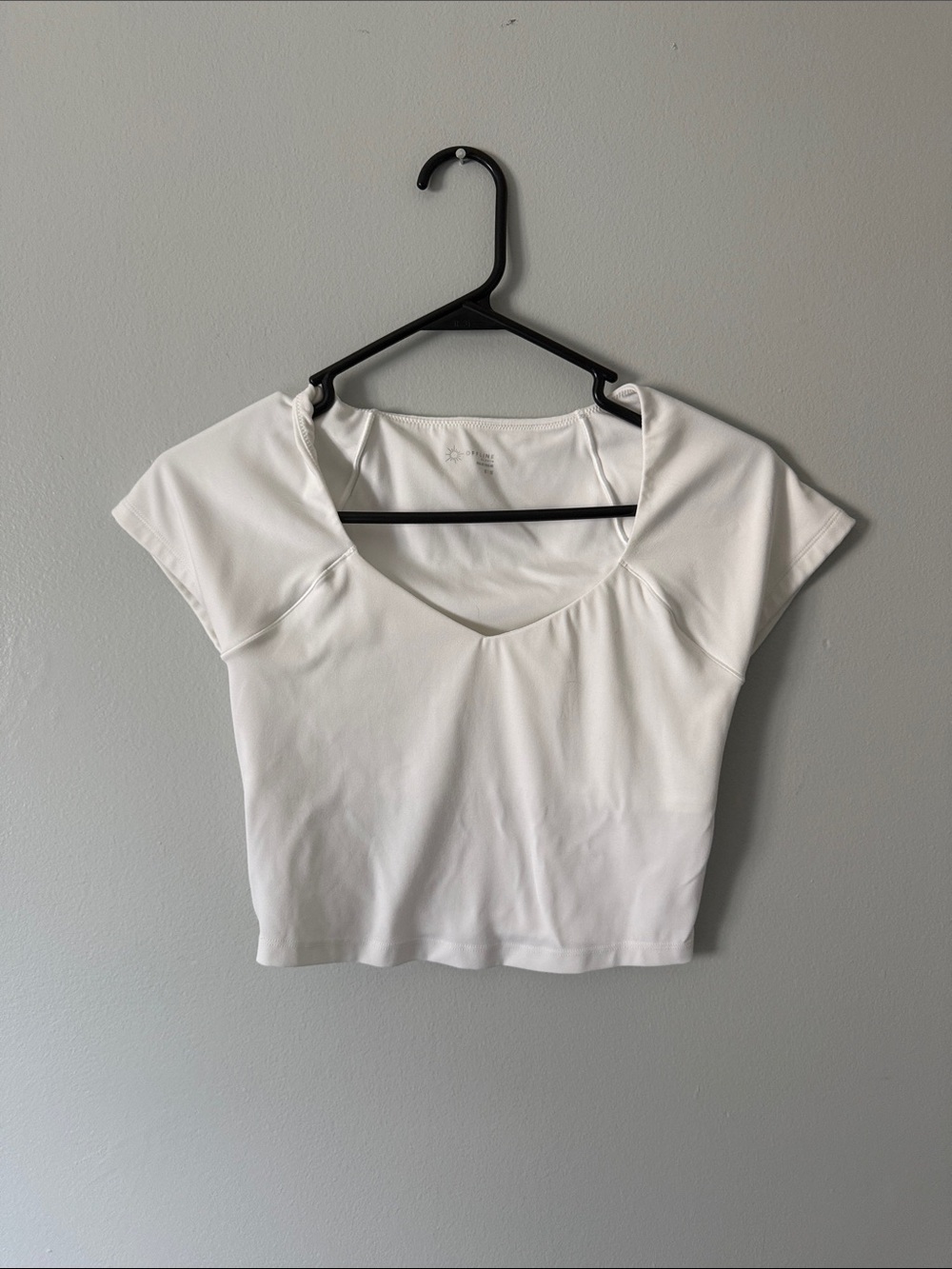 Offline by Aerie Black Scoop Crop Top with non-padded bra insert